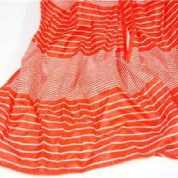 GLENTEX red striped SCARF - Picture 4 of 4